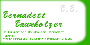 bernadett baumholzer business card